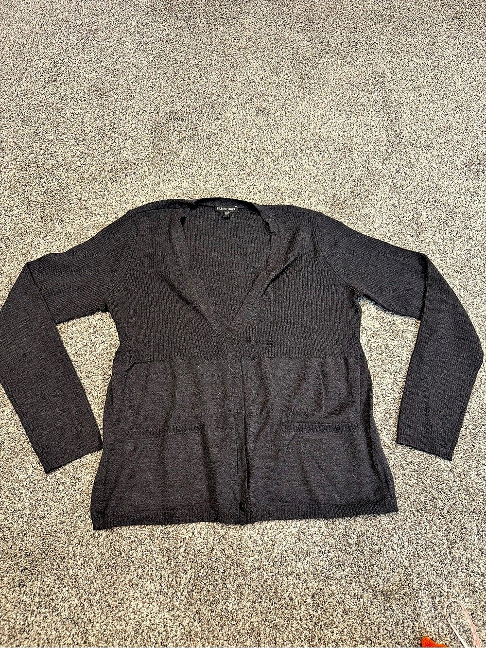 Eileen Fisher Wool Knit Cardigan Size Medium